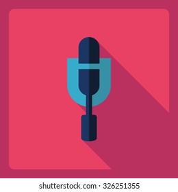 Flat modern design with shadow  Icon microphone