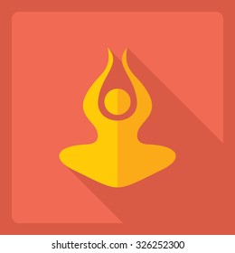Flat modern design with shadow  Icon stick figure 