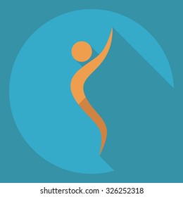 Flat modern design with shadow  Icon stick figure 