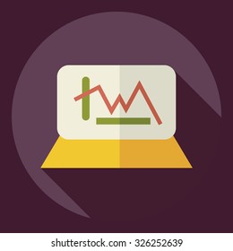 Flat modern design with shadow  Icon graf
