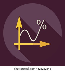 Flat modern design with shadow  Icon graf