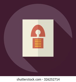 Flat modern design with shadow  Icon notebook