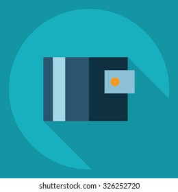 Flat modern design with shadow  Icon purse