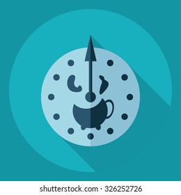Flat modern design with shadow  Icon dinner
