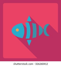 Flat modern design with shadow  Icon cat toy