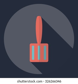 Flat modern design with shadow  Icon cat comb