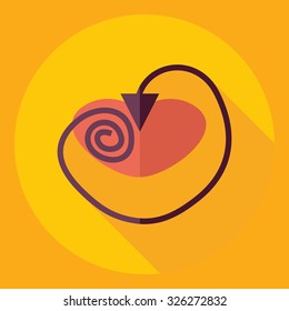 Flat modern design with shadow  Icon medicine