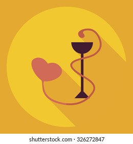 Flat modern design with shadow  Icon medicine