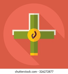 Flat modern design with shadow  Icon medicine