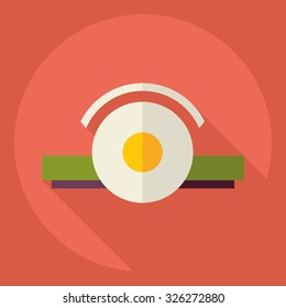 Flat modern design with shadow  Icon ENT