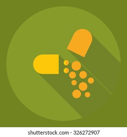 Flat modern design with shadow Icon medicine
