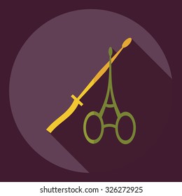Flat modern design with shadow  Icon clamp