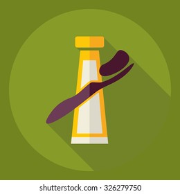 Flat modern design with shadow  Icon Toothpaste