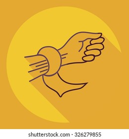 Flat modern design with shadow  Icon bandage