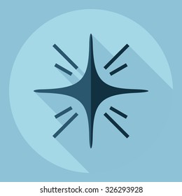 Flat modern design with shadow  Icon snowflake