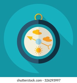 Flat Modern Design With Shadow  Icon Barometer