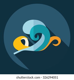 Flat modern design with shadow  Icon storm