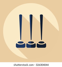 Flat modern design with shadow  Icon rolls set