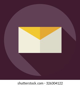 Flat modern design with shadow  Icon message