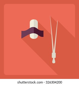 Flat modern design with shadow  Icon rolls set