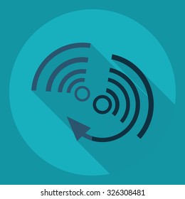 Flat modern design with shadow  Icon wi-fi
