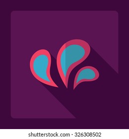 Flat modern design with shadow  Icon water drop