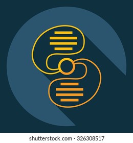 Flat modern design with shadow  Icon chat
