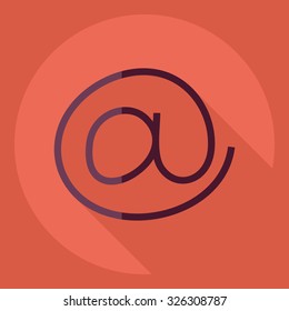 Flat modern design with shadow  Icon at