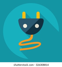 Flat modern design with shadow  Icon adapter