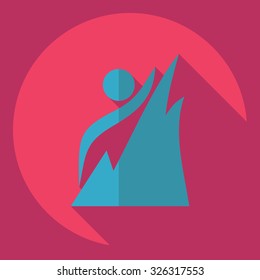 Flat modern design with shadow  Icon stick figure