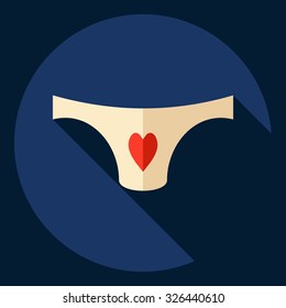Flat modern design with shadow  Icon underwear