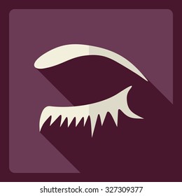 Flat modern design with shadow  Icon eye