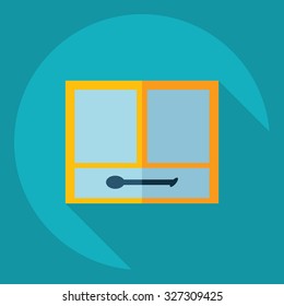 Flat modern design with shadow  Icon box