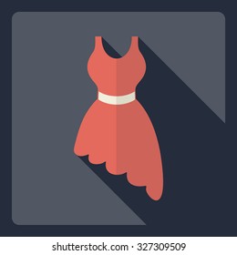 Flat modern design with shadow  Icon dress