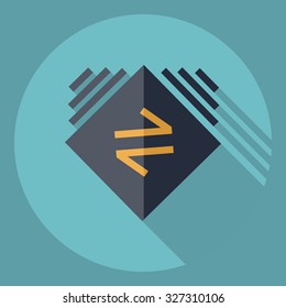 Flat modern design with shadow  Icon Internet