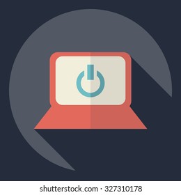 Flat modern design with shadow  Icon phone