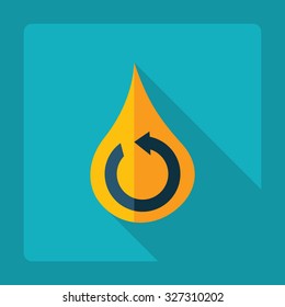 Flat modern design with shadow  Icon water cycle