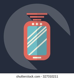 Flat modern design with shadow  Icon phone