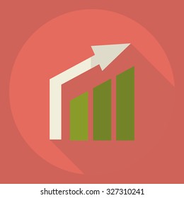 Flat modern design with shadow  Icon signal