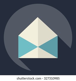 Flat modern design with shadow  Icon letter