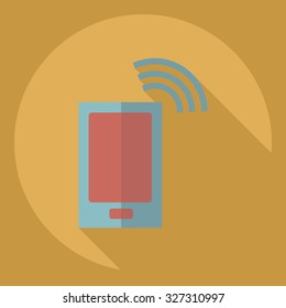 Flat modern design with shadow  Icon device