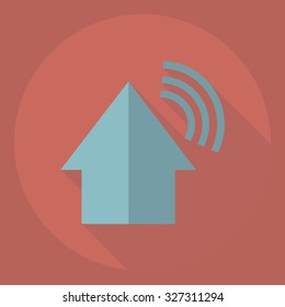 Flat modern design with shadow  Icon signal