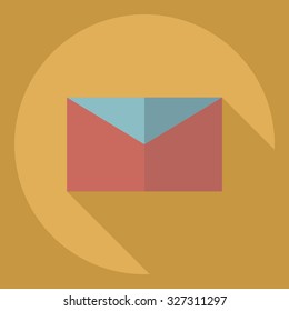 Flat modern design with shadow  Icon message