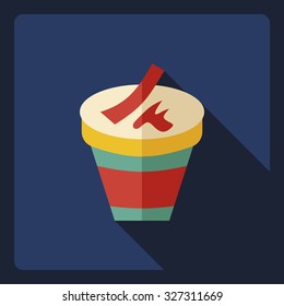 Flat modern design with shadow  Icon  noodles