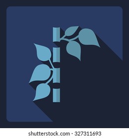 Flat modern design with shadow  Icon bamboo