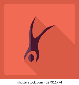 Flat modern design with shadow  Icon stick figure