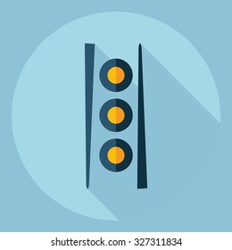 Flat modern design with shadow  Icon sushi set