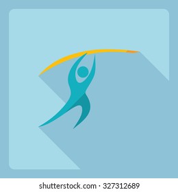 Flat modern design with shadow  Icon stick figure