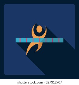 Flat modern design with shadow  Icon stick figure