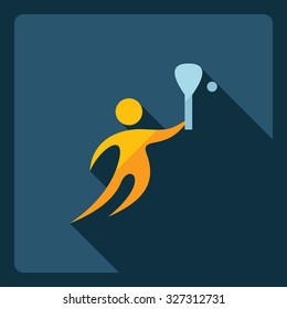 Flat modern design with shadow  Icon stick figure